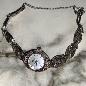 ✨ Vintage Cenere Silver Bracelet Watch | Japan Movement | Art Deco Style ✨